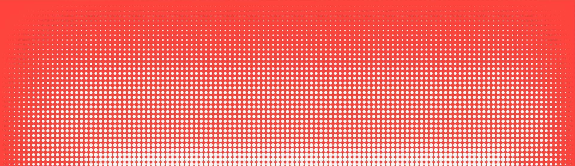 Halftone in abstract style. Geometric retro banner vector texture. Modern print. White and red background. Light effect