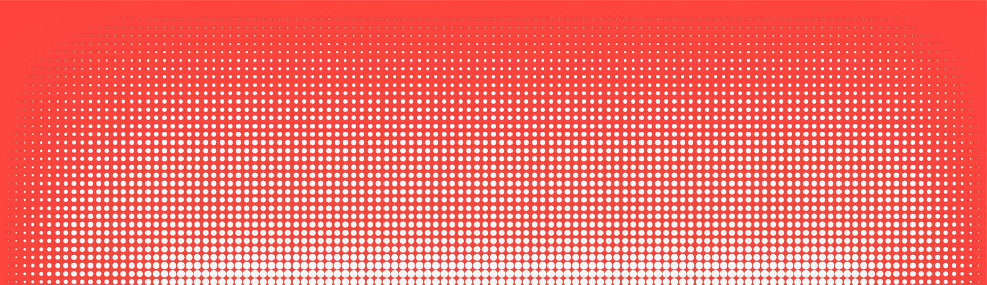 Halftone in abstract style. Geometric retro banner vector texture. Modern print. White and red background. Light effect