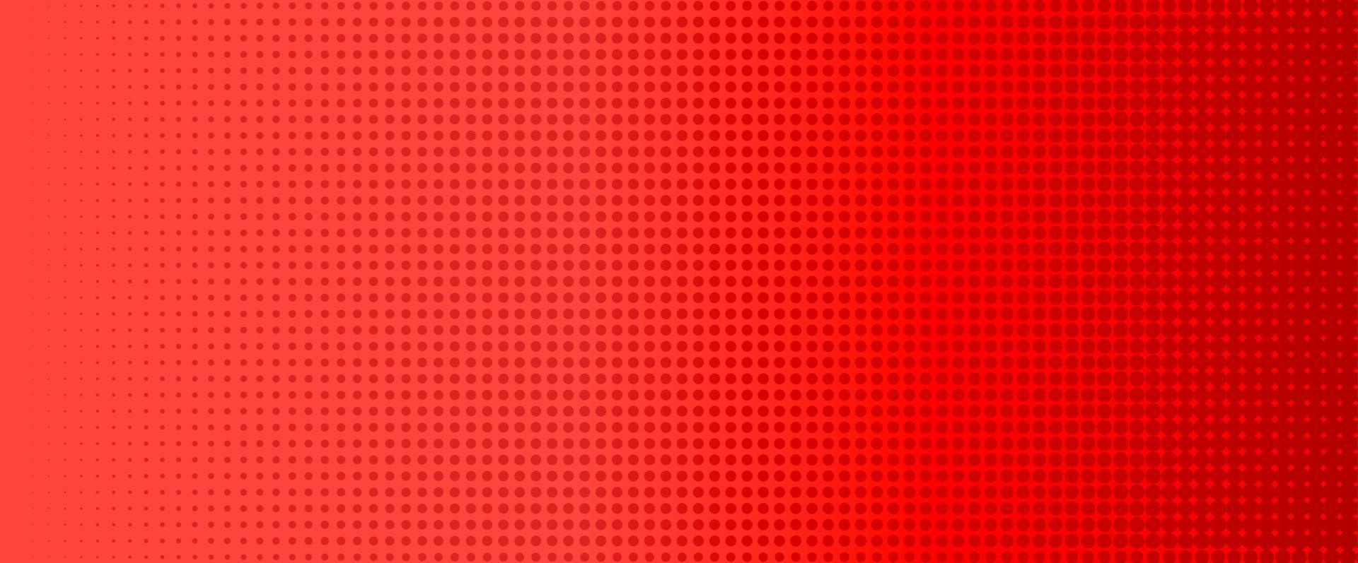 Halftone in abstract style. Geometric retro banner vector texture. Modern print. Red background. Light effect