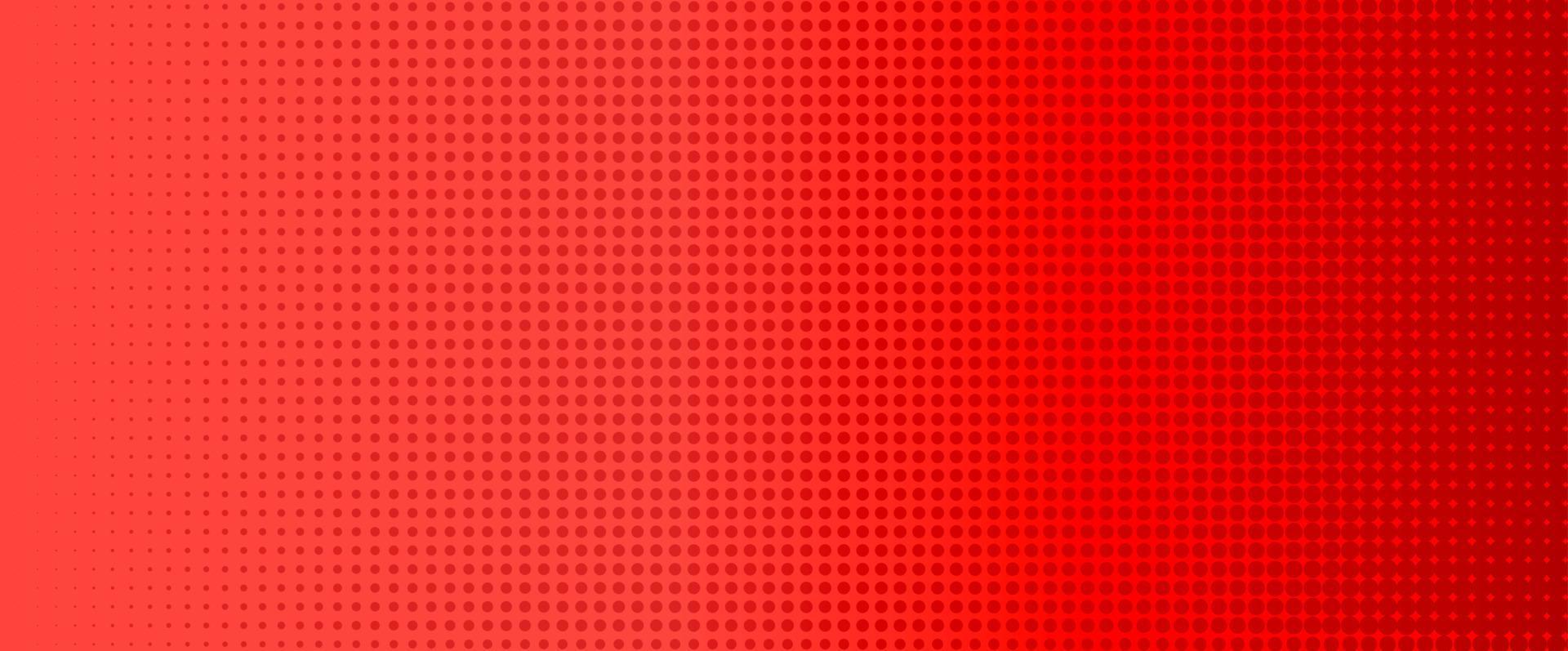 Halftone in abstract style. Geometric retro banner vector texture. Modern print. Red background. Light effect