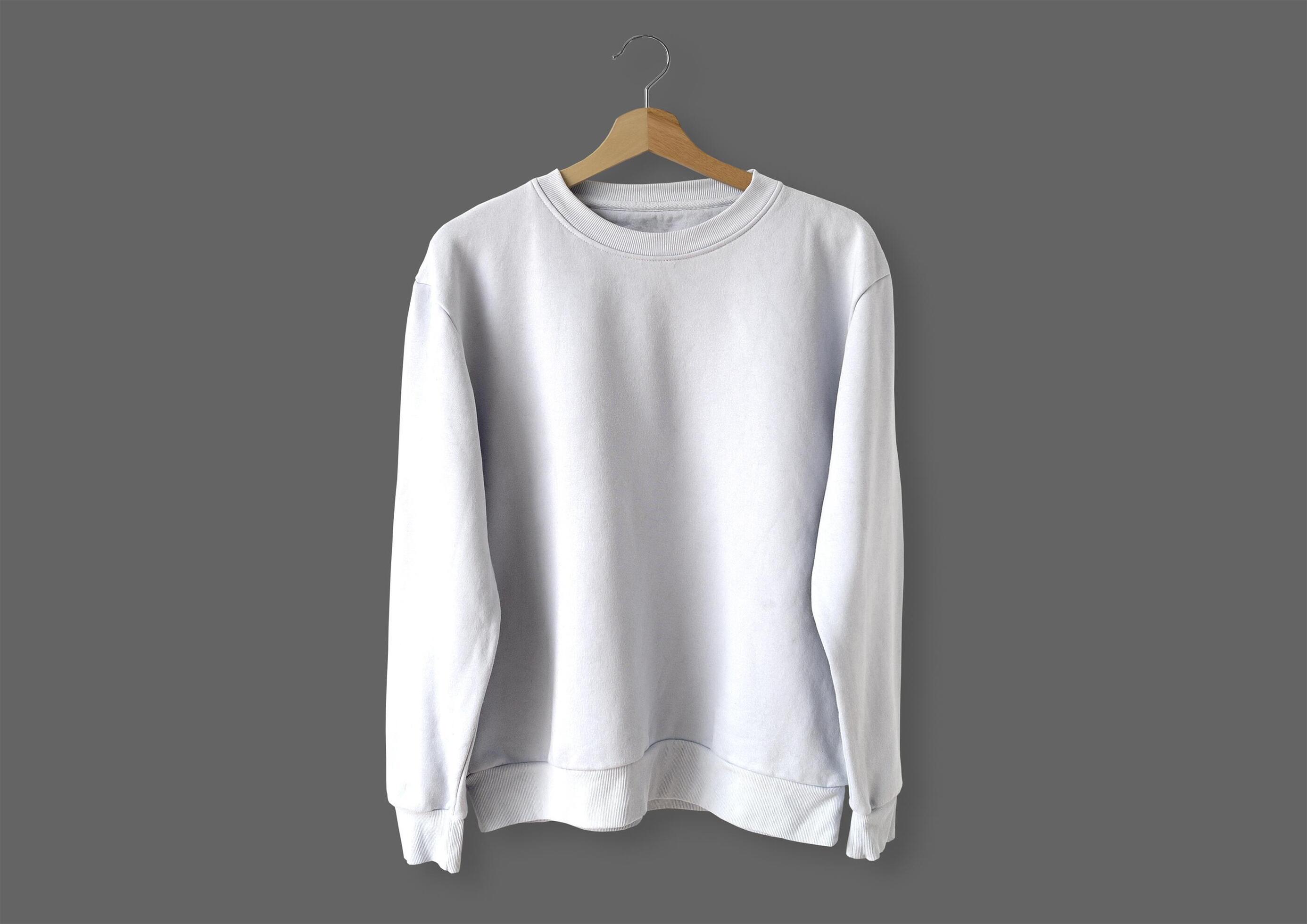Clean White Front Sweater on Grey Background 4479443 Stock Photo at