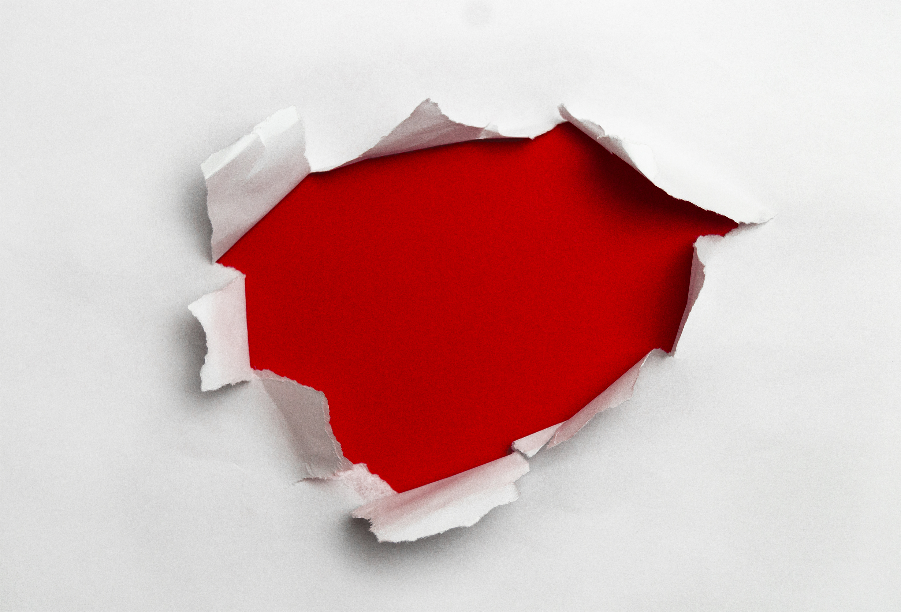 Torn paper Red