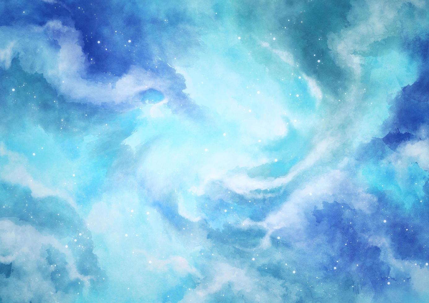 Blue stellar sky in watercolor photo