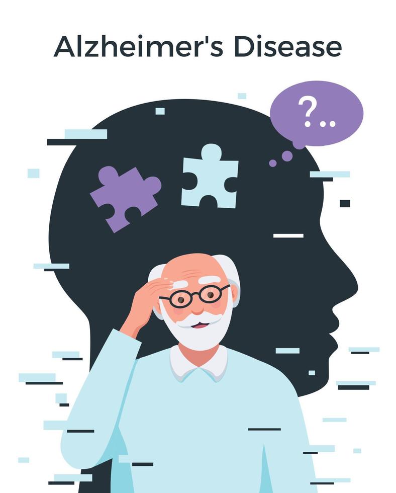 Dementia Flat Concept vector