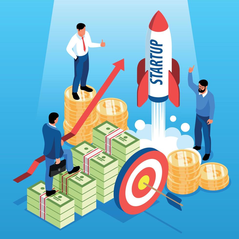 Investment Isometric Illustration vector