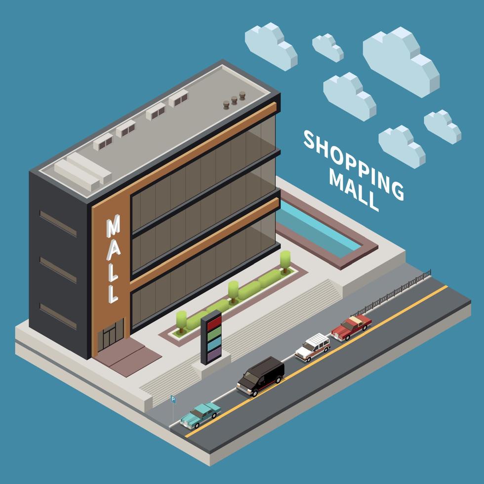 Ilustración de concepto de centro comercial vector