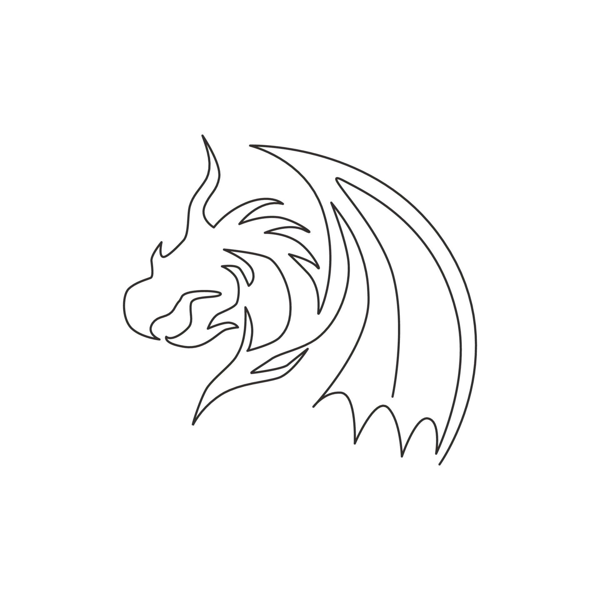 Simple Dragon Drawing Step By  Drawing  ClipArt Best  ClipArt Best