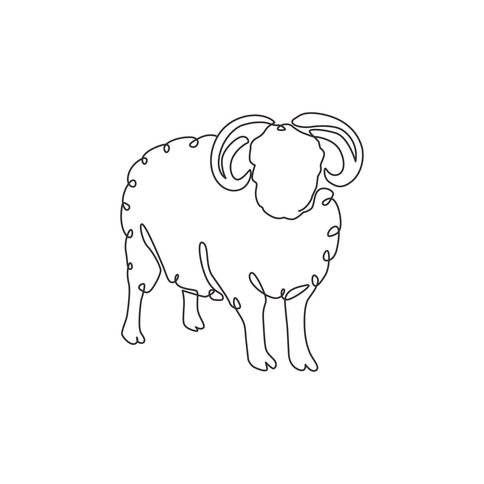 One single line drawing of cute funny sheep for stock breeding logo identity. Lamb mascot emblem concept for animal husbandry icon. Modern continuous line graphic draw design vector illustration 4481586 Vector Art One single line drawing of cute funny sheep for stock breeding logo identity. Lamb mascot emblem concept for animal husbandry icon. Modern continuous line graphic draw design vector illustration 4481586 Vector Art