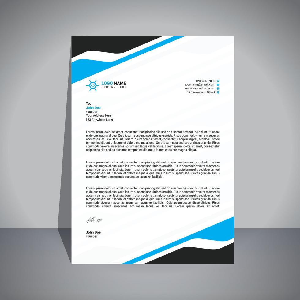 Letterhead design template vector
