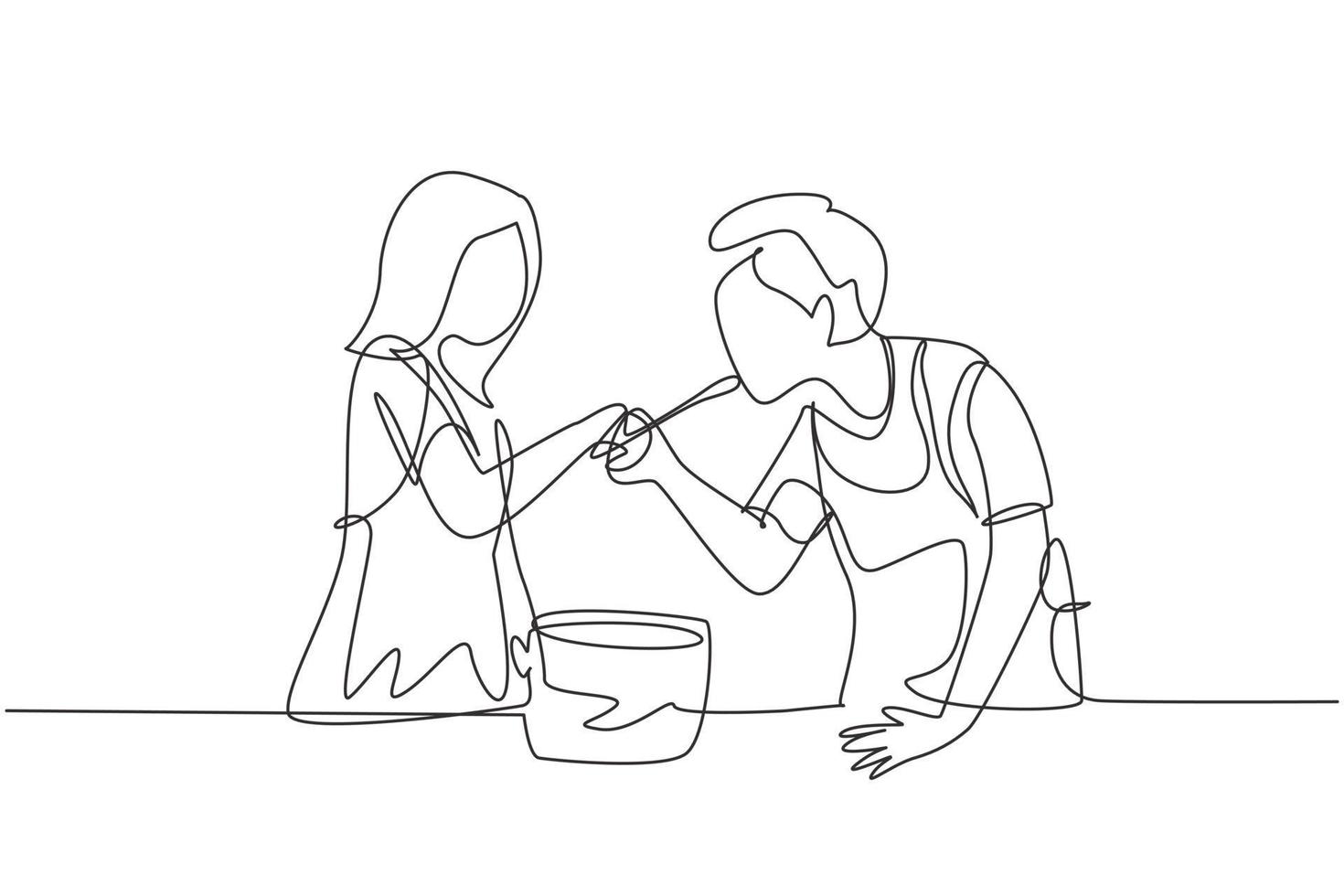 Continuous one line drawing vector