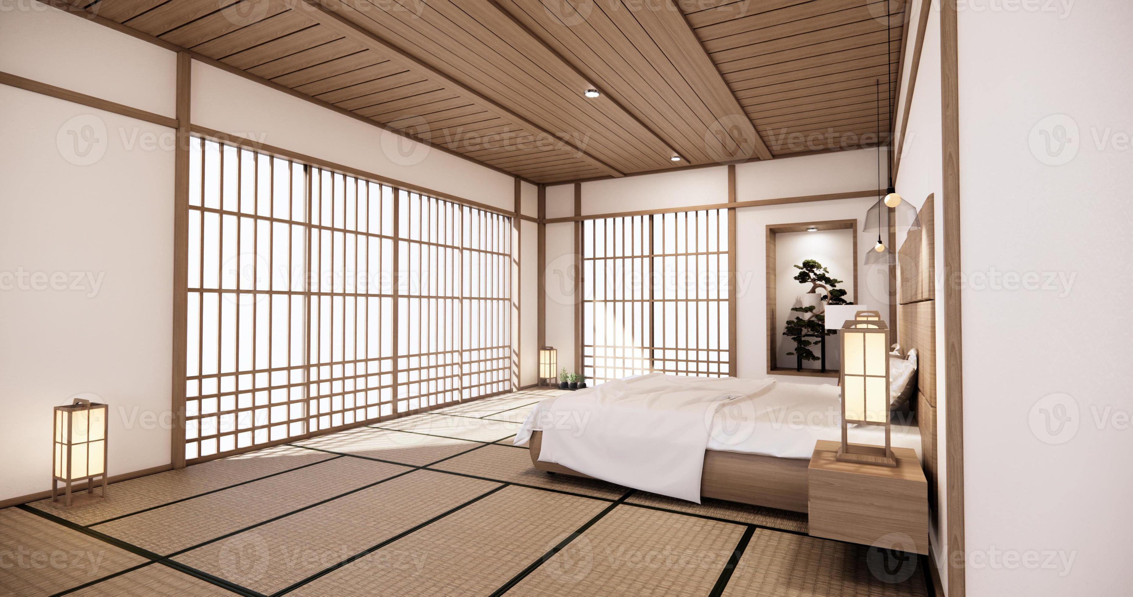 Diseño Interior De Habitación De Estilo Japonés Con Tatami Japonés Y Manta.  Ai Generativa Fotos, retratos, imágenes y fotografía de archivo libres de  derecho. Image 201837157