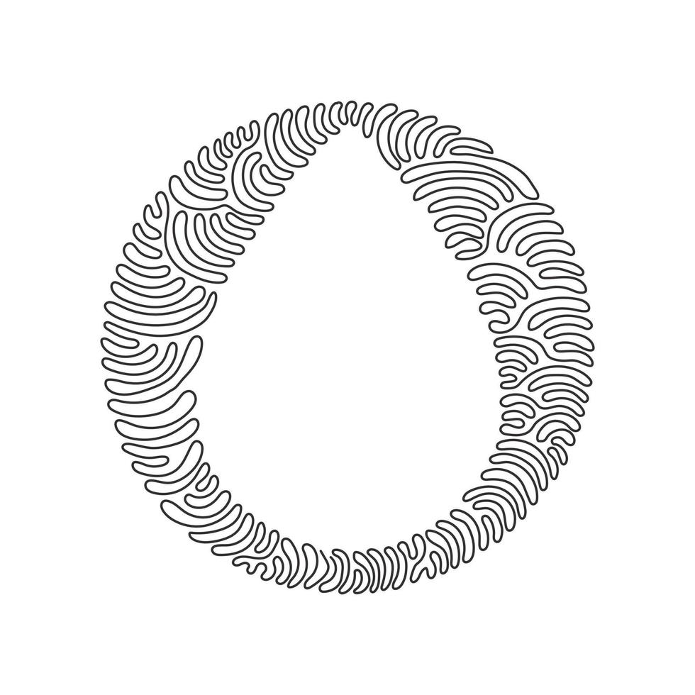 Single one line drawing water drop outline icon. linear style sign for mobile concept and web design. Drop of water vector icon. Swirl curl circle background style. Continuous line draw illustration
