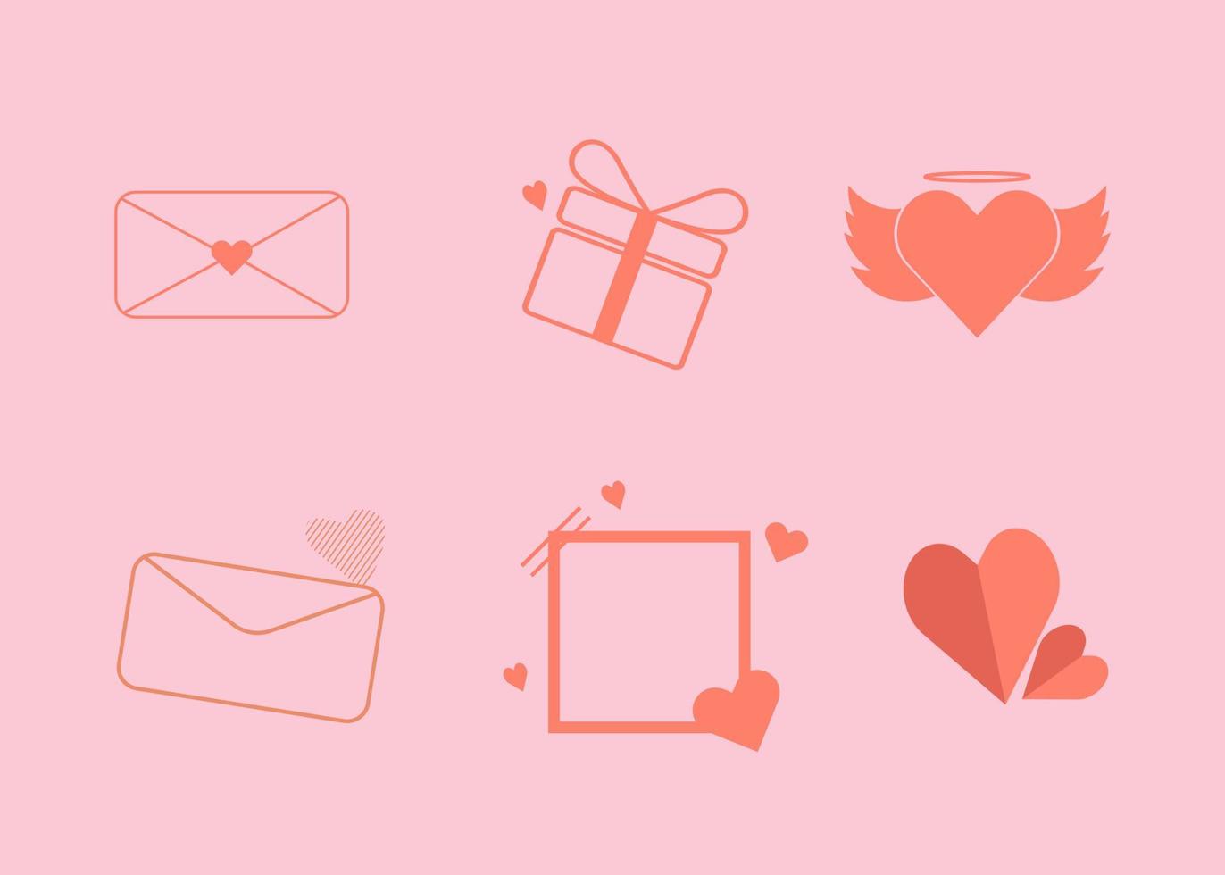 Vector set Suitable for valentine event