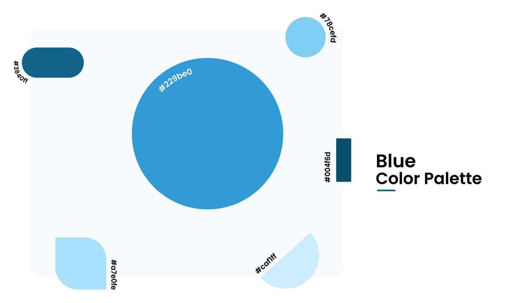 Blue Color Palette Geometric Shapes. Vector Illustration swatches for the digital, print, website.