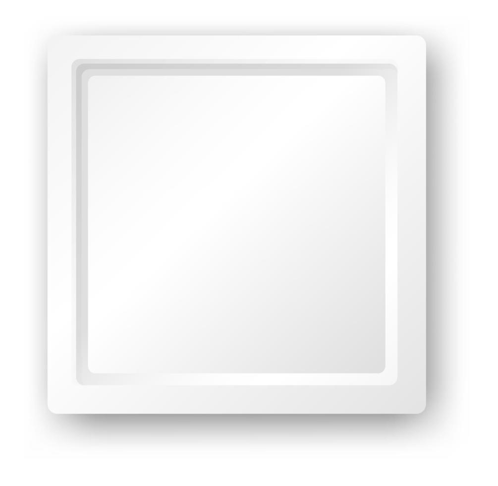 Isolated white square plate vector