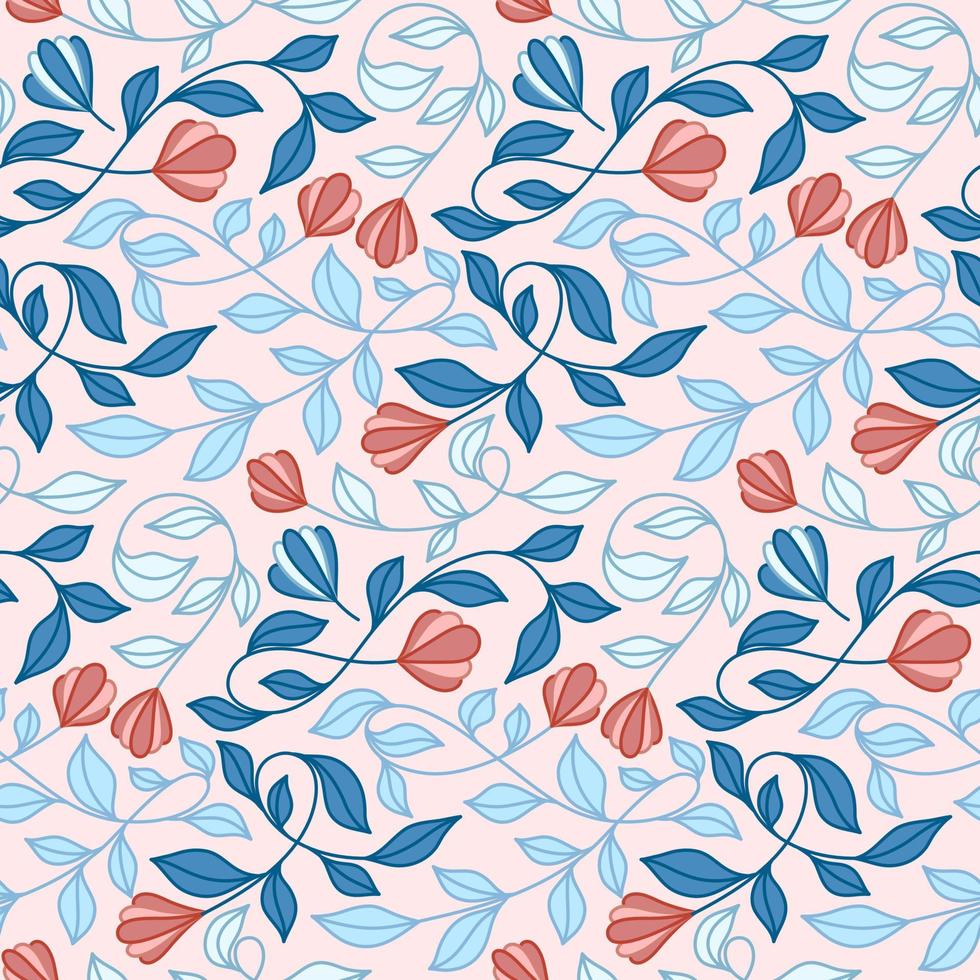 Decorative Ditsy Floral Vector Seamless Pattern Design