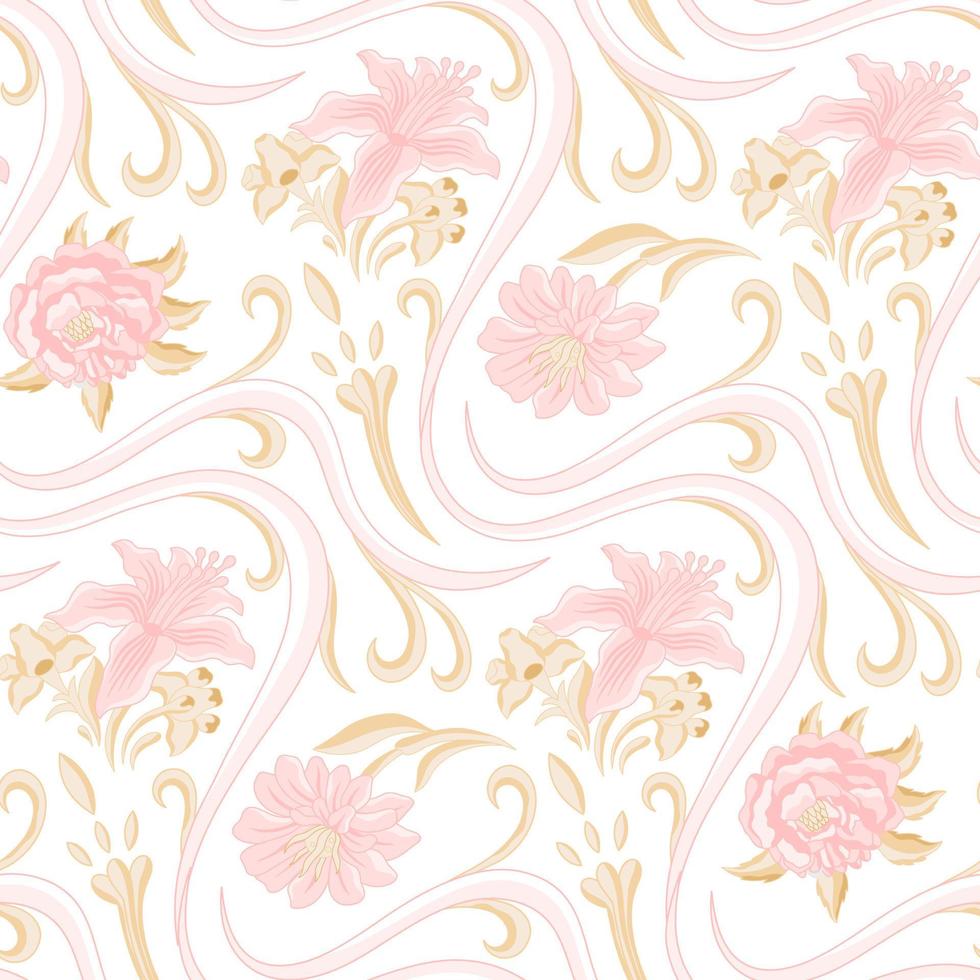 diseño de patrones sin fisuras vector floral decorativo vintage