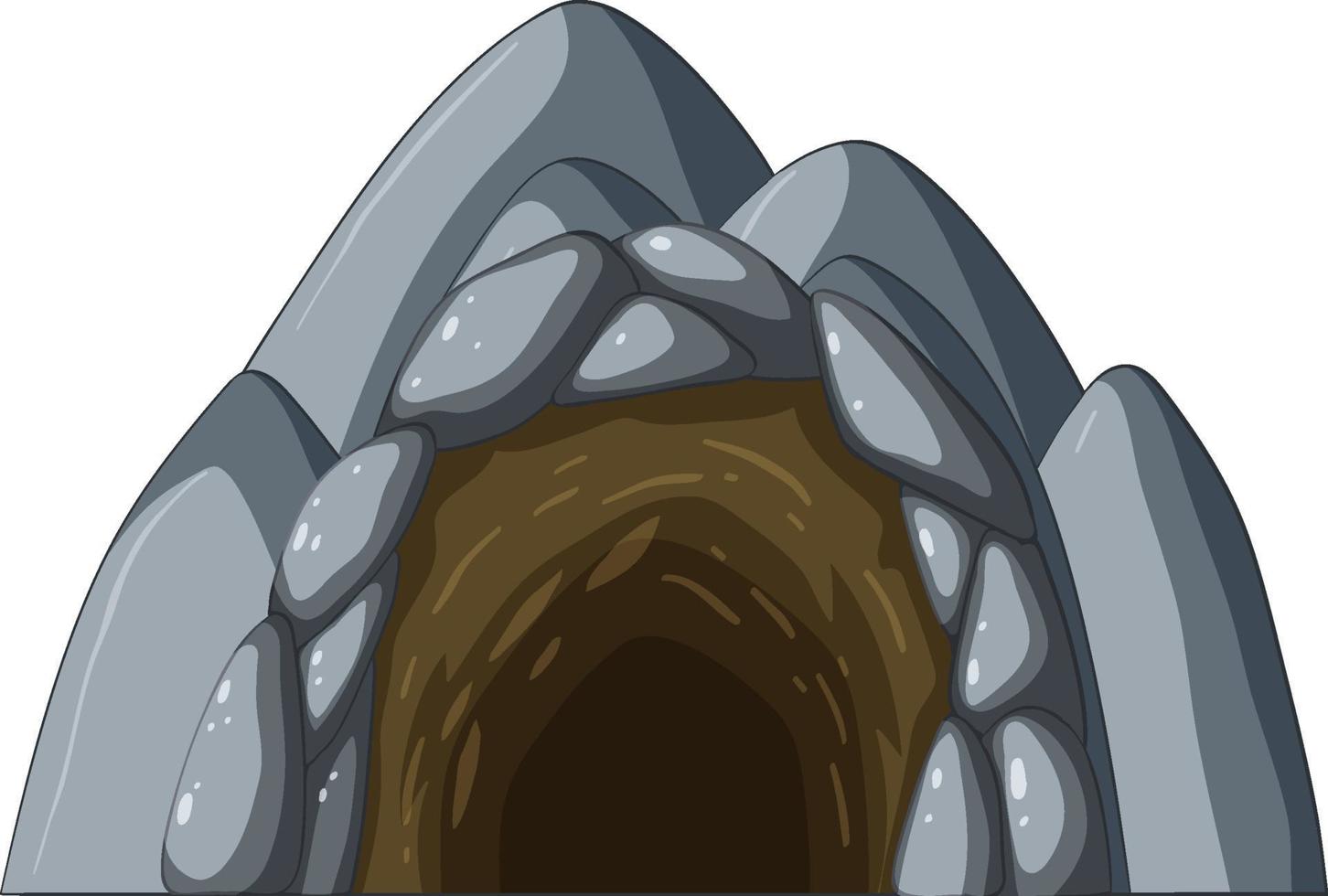 Stone cave in cartoon style vector