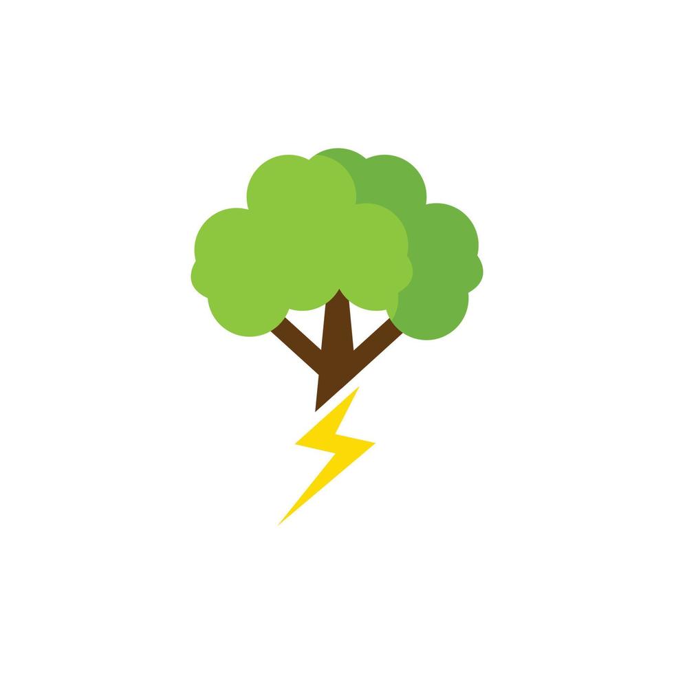 logo de arbol electrico vector