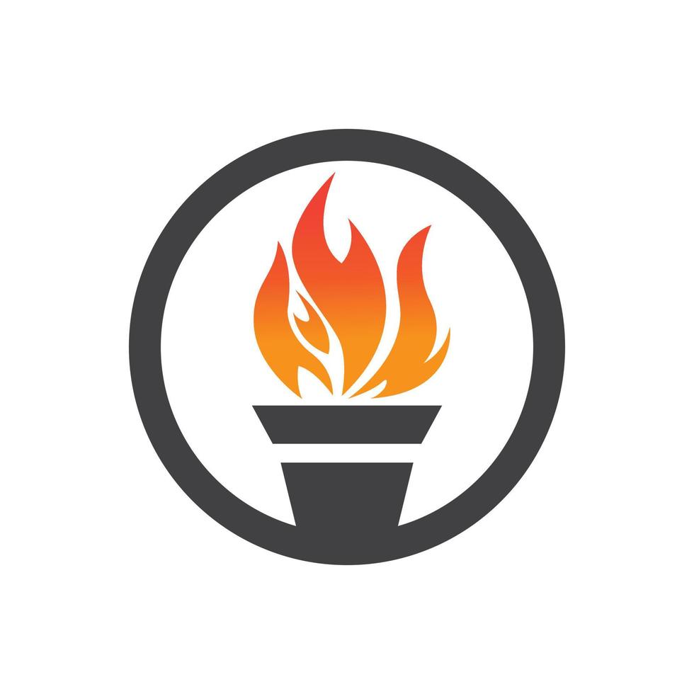 Simple Torch Logo vector