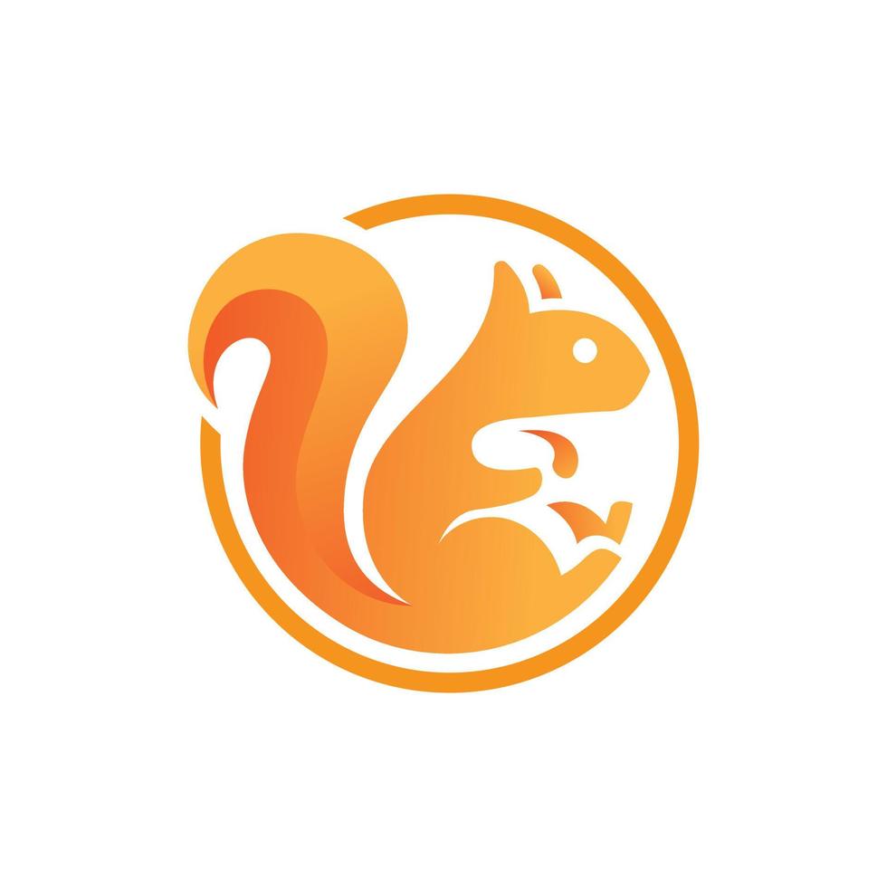 Squirrel Circle Logo vector