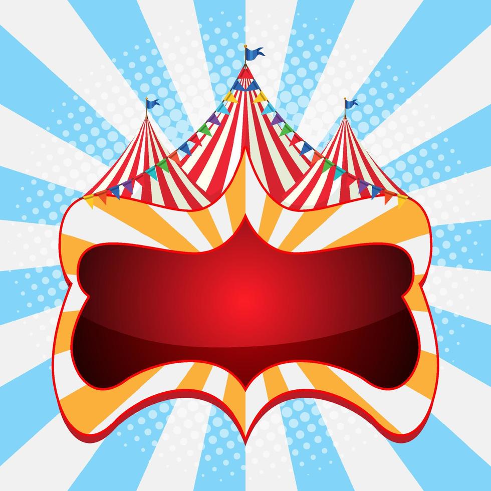 Empty Carnival Circus Banner vector