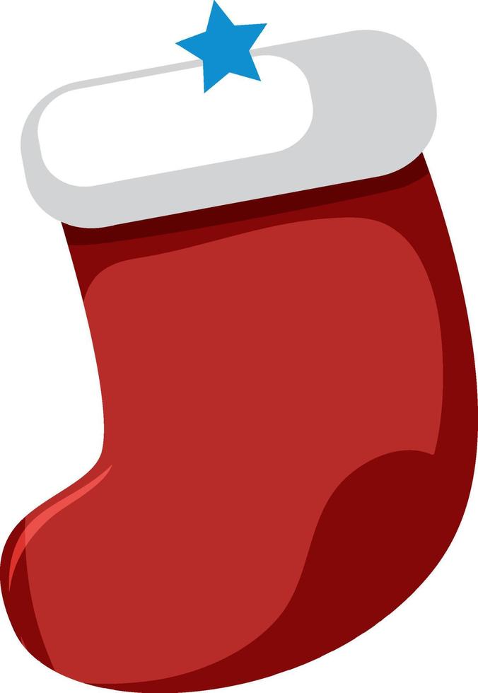 Christmas stocking in cartoon style vector