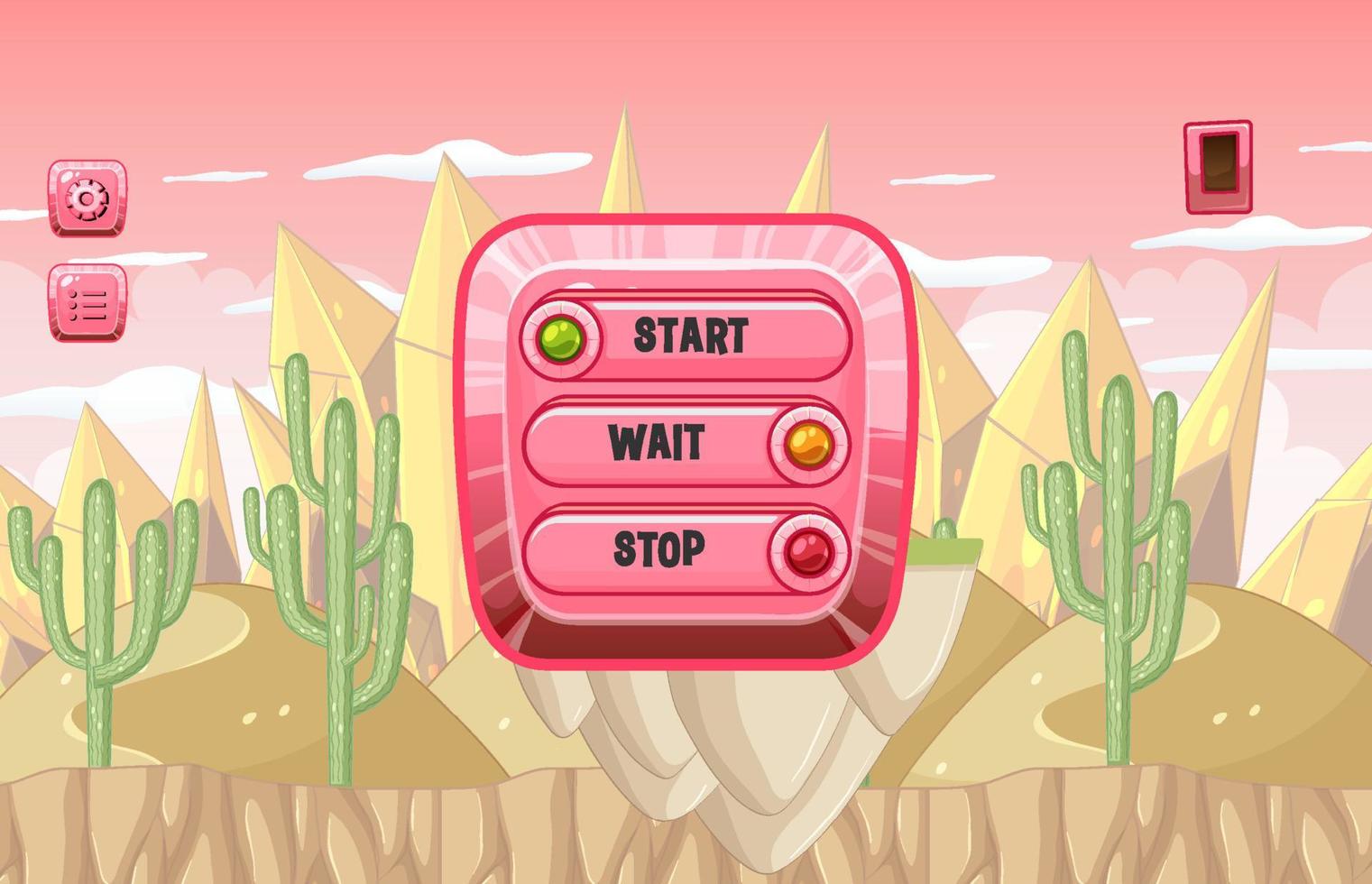 A Game Template Desert Forest Scene vector