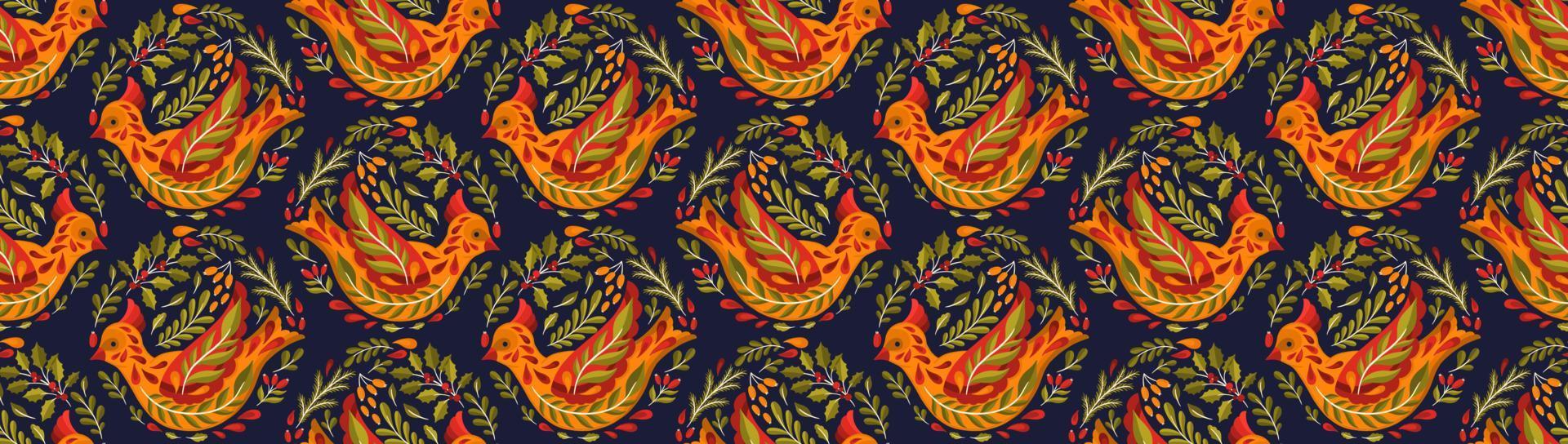 Seamless pattern Merry Christmas 2022.Branch leaves elegante xmas design. vector