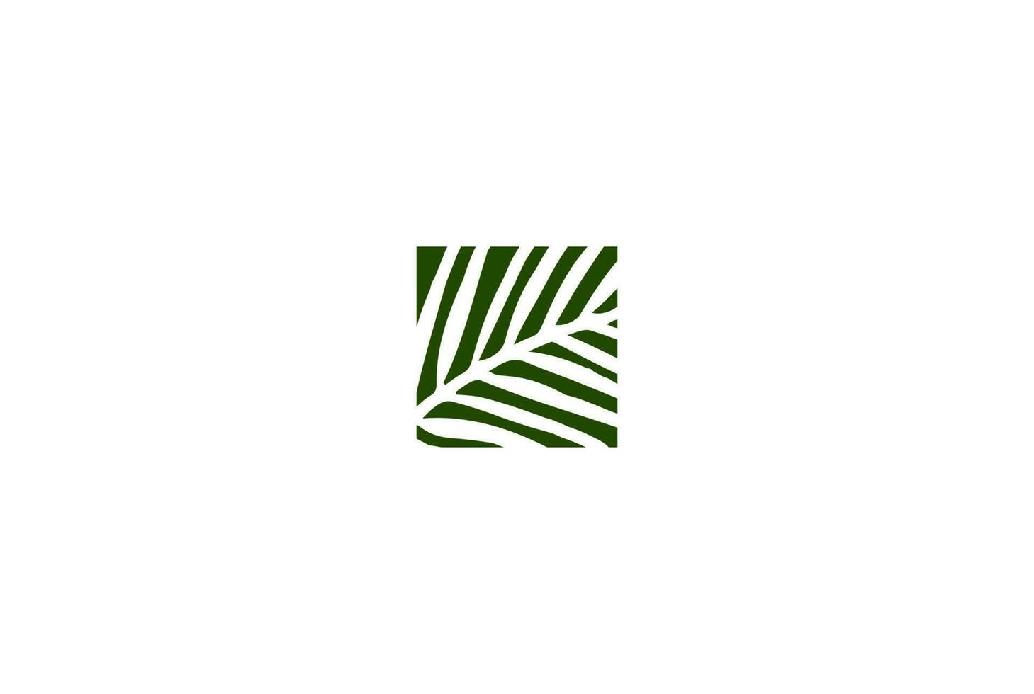 Square Coconut Palm Date Leaf Leaves Nature Garden Logo Design Vector