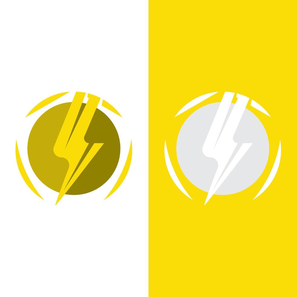 plantilla de logotipo de rayo flash vector