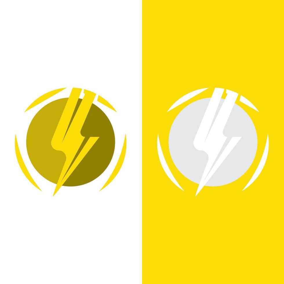 flash thunderbolt logo template vector