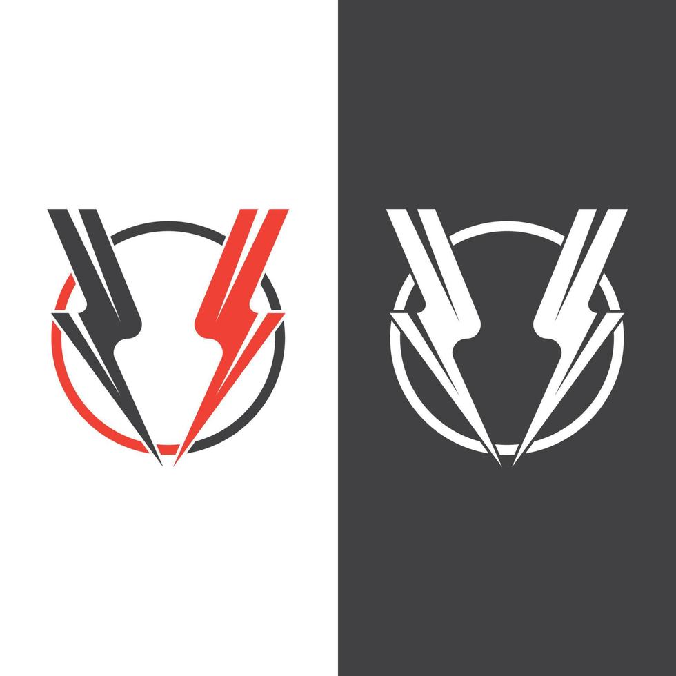 flash thunderbolt logo template vector