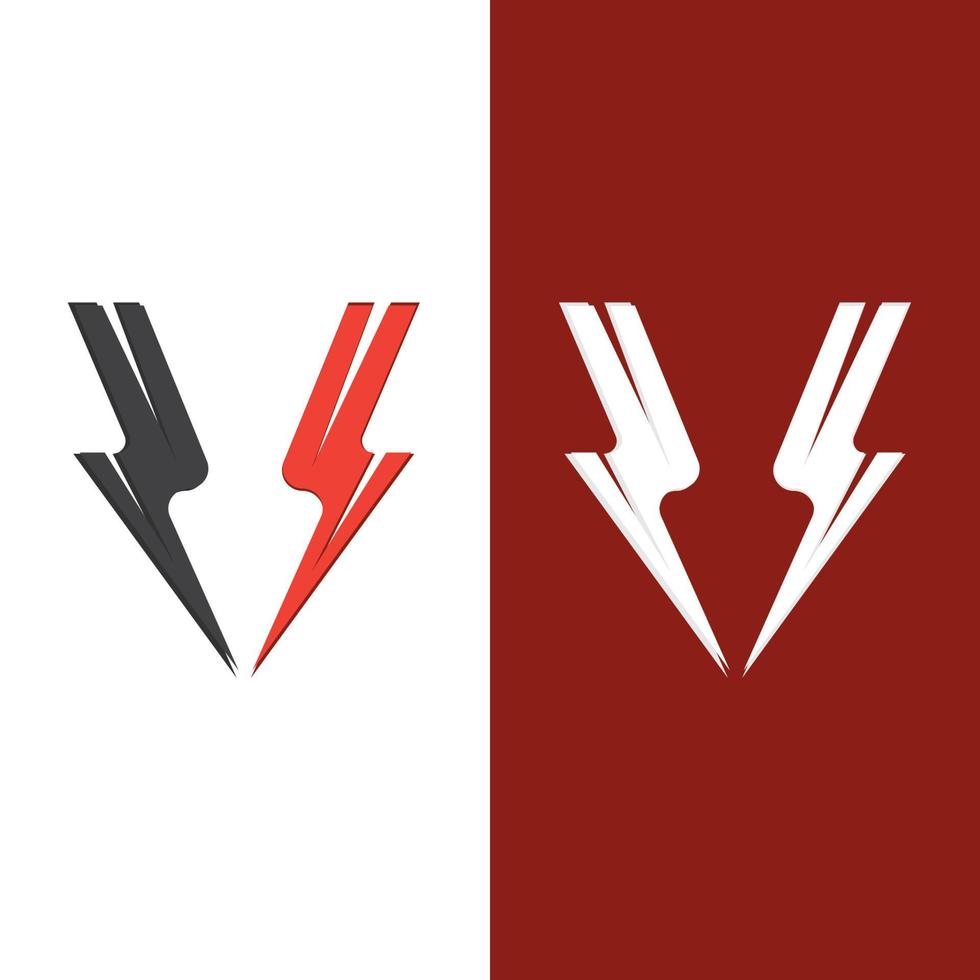 flash thunderbolt logo template vector
