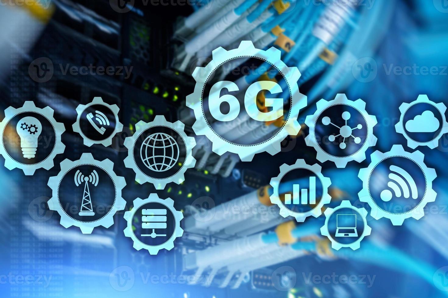 Future Communications Fast Technology. 6G Network Connection Concept. High Speed Mobile Wireless Technology photo