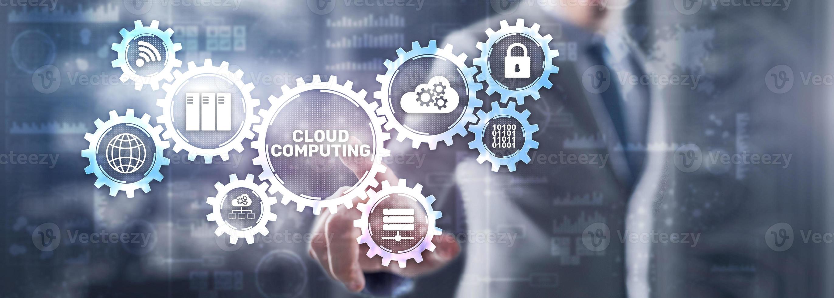 Cloud computing data storage software infrastructure. Mixed media photo