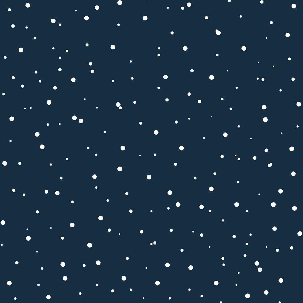 invierno navidad patrón transparente nieve, nevadas sobre fondo oscuro. plantilla para imprimir sobre tela, diseño de papel de regalo. Fondo infantil para tela, textil, papel tapiz, ropa. vector