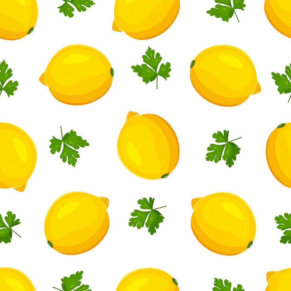 pattern of lemons. Seamless vector pattern with lemons. Vector illustration