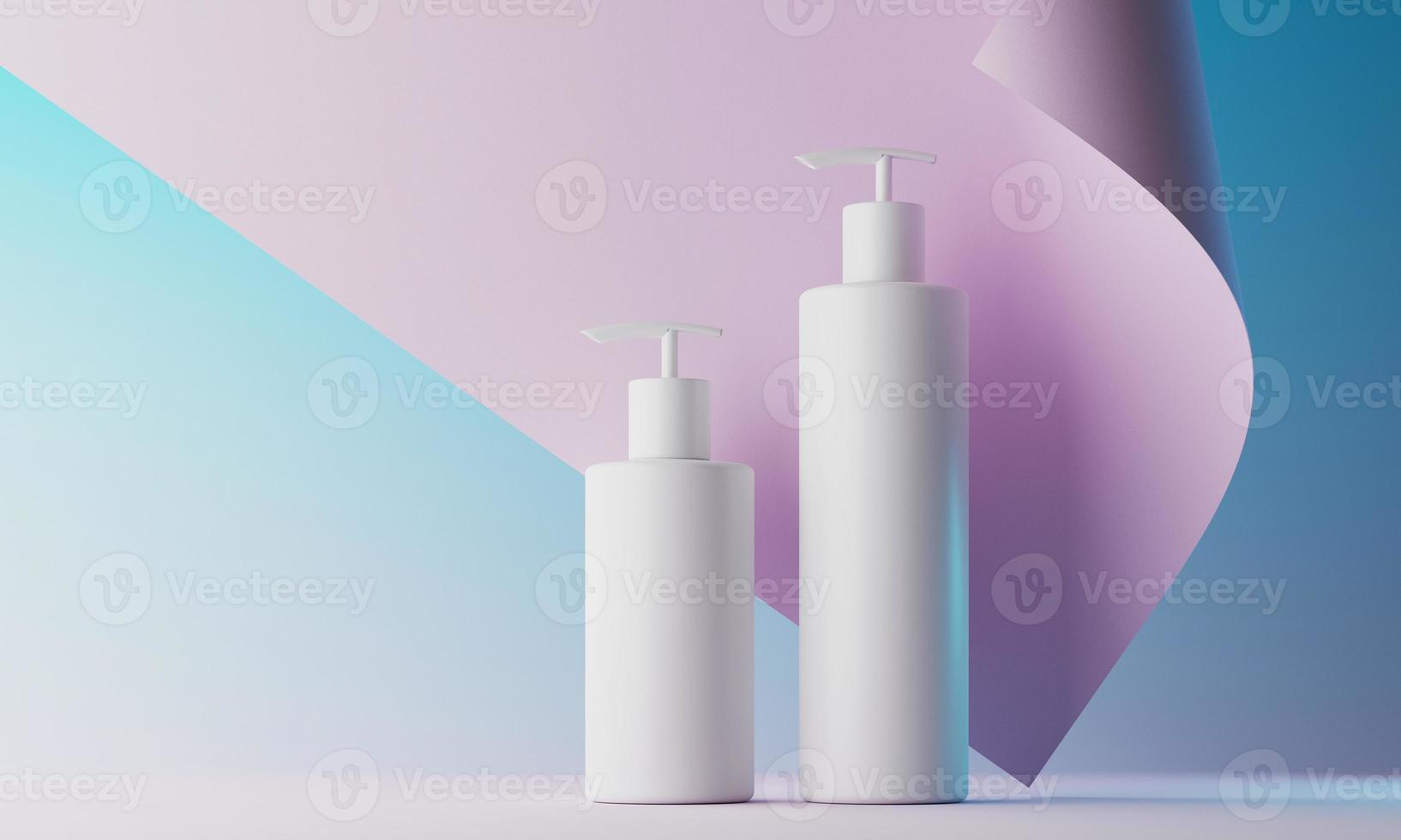 Minimal background for cosmetic branding and packaging presentation. Stage pastel colors. 3d illustration. photo