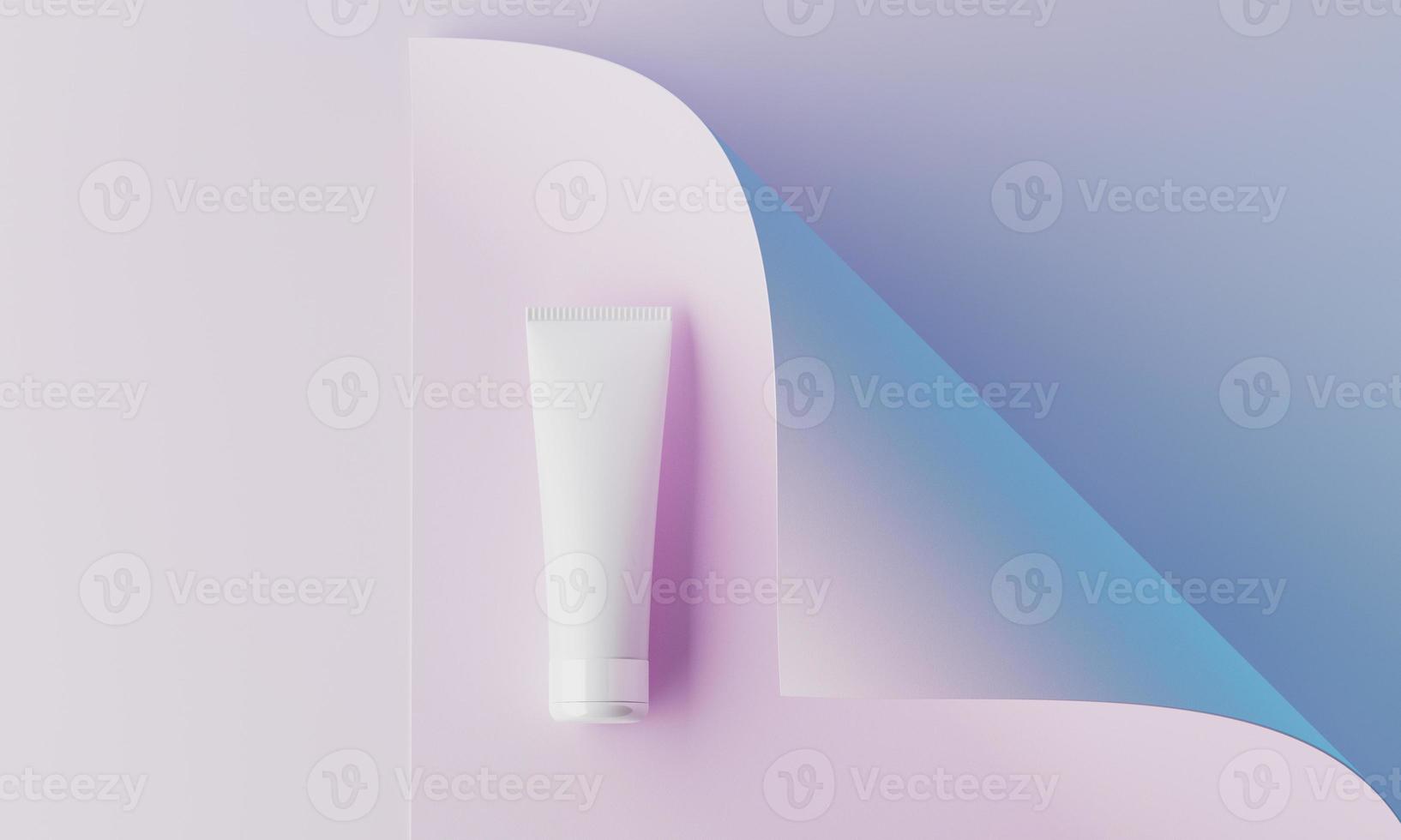 Minimal background for cosmetic branding and packaging presentation. Stage pastel colors. 3d illustration. photo