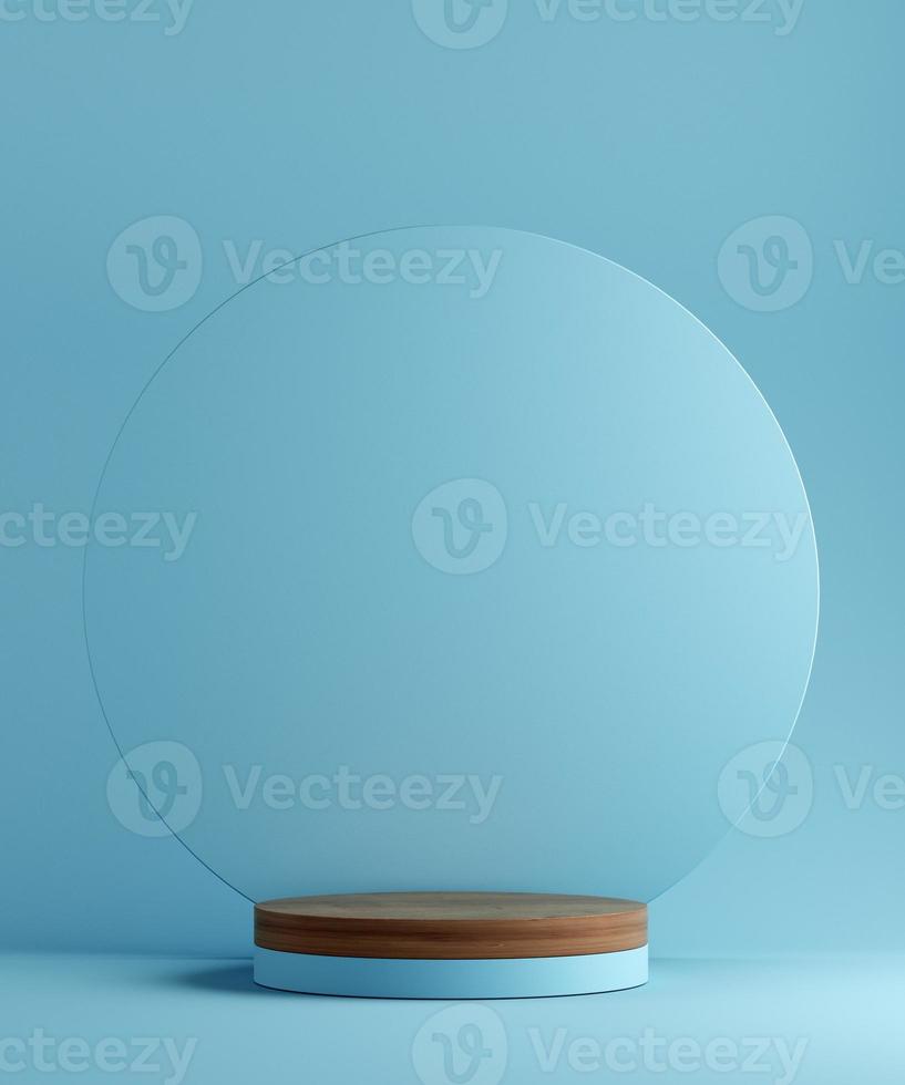 3D illustration geometric pedestal for product presentation. Abstract background. Mockup. photo