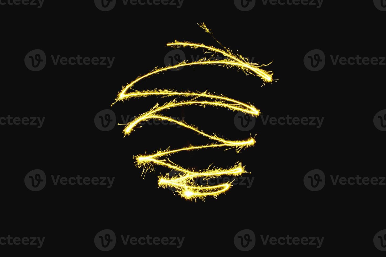 abstract line zigzag gold sparkler overlays texture elegant surface pattern on black. photo