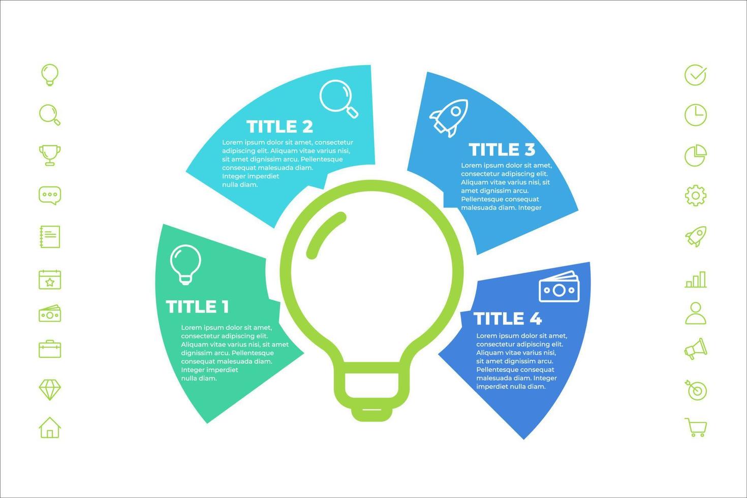 diseño de plantilla de infografía empresarial. opción diseño de plantilla de infografía vector