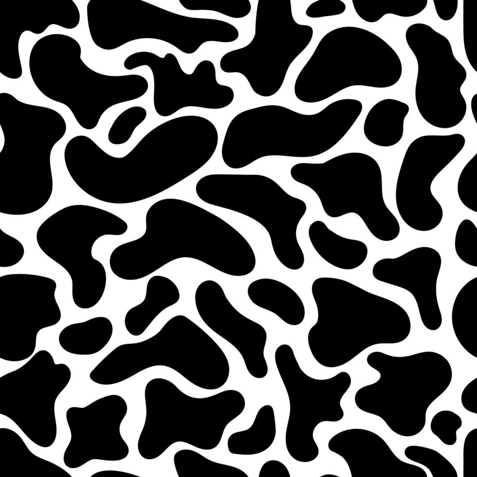 textura neutra con manchas negras simples dibujadas a mano. diseño de patrones sin fisuras abstractas de vector. formas decorativas y siluetas repetidas de fondo para el diseño de la tela. vector