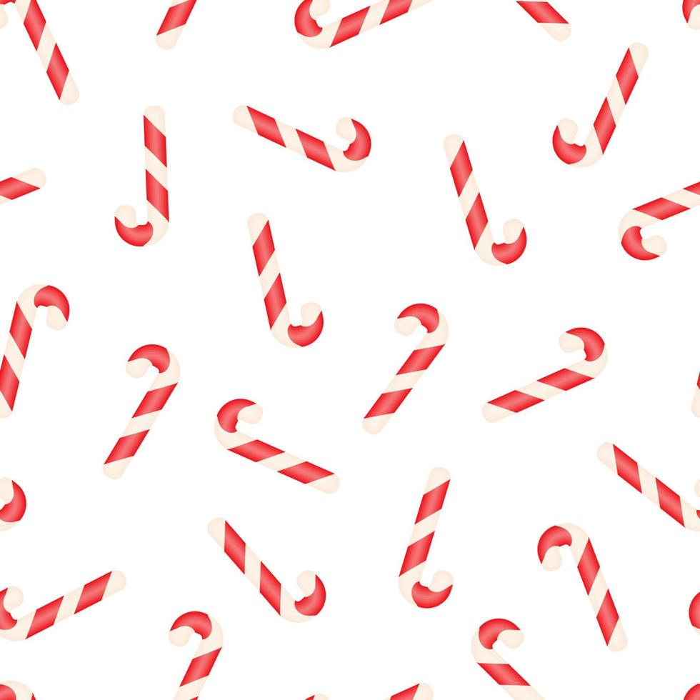 Bastón de caramelo sin fisuras patrón de Navidad. feliz año nuevo y feliz navidad de fondo. vector de vacaciones de invierno imprimir para textil, papel tapiz, tela, papel de regalo, diseño de tarjetas de felicitación.