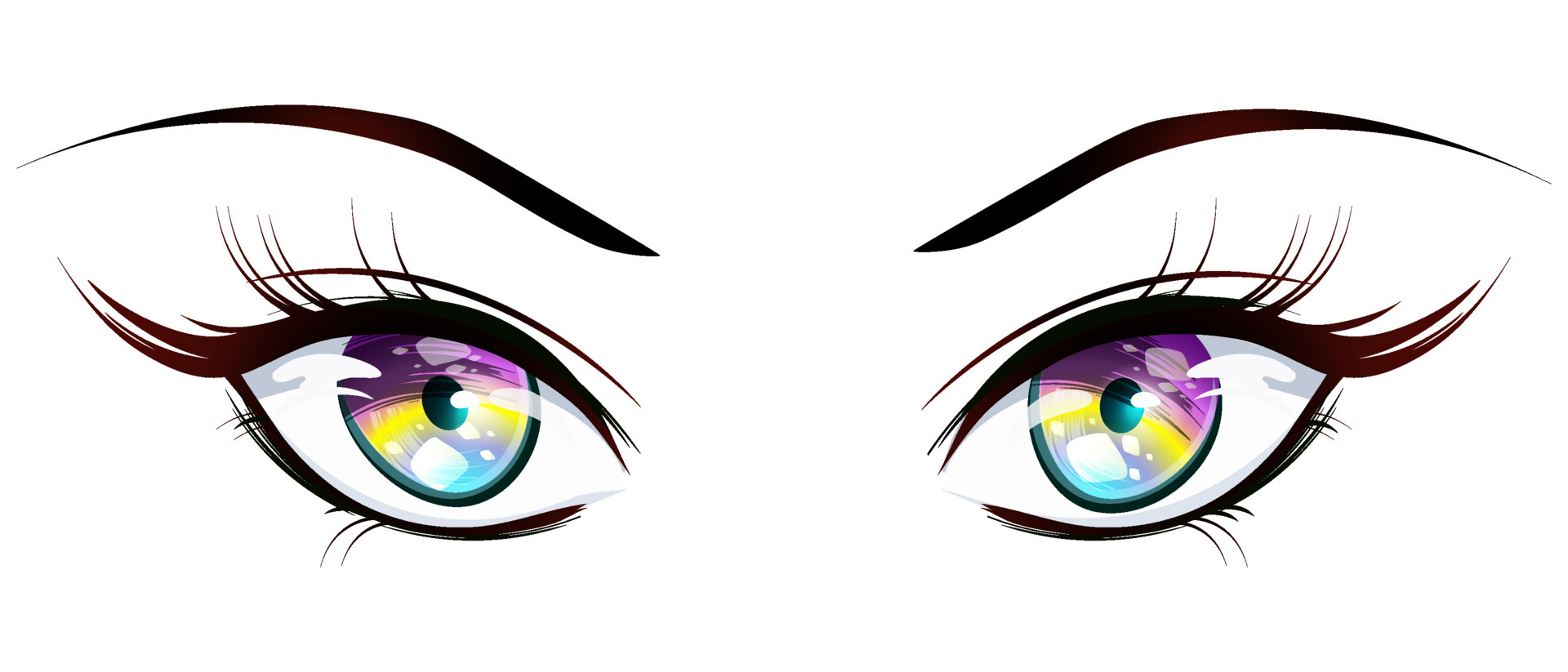 Girl eyes in manga style. 4487844 Vector Art at Vecteezy