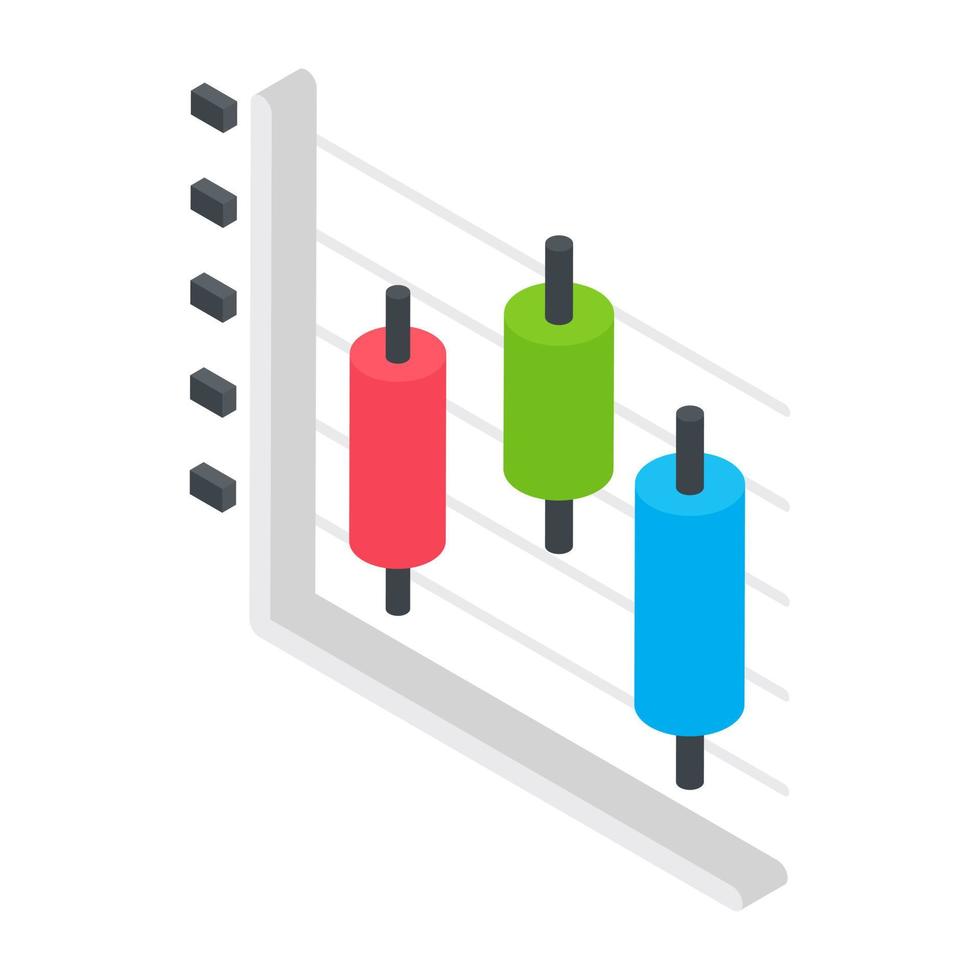 conceptos de gráfico de velas vector