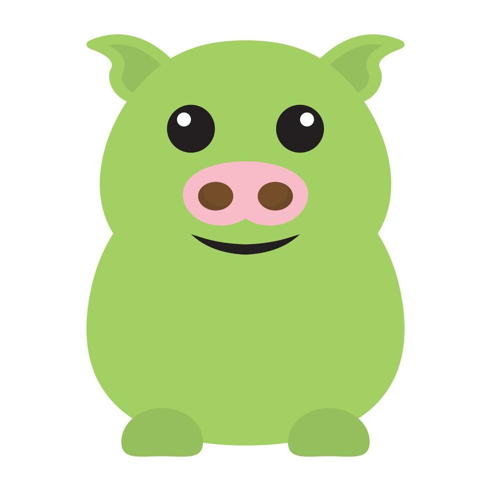 Trendy Fat Pig vector