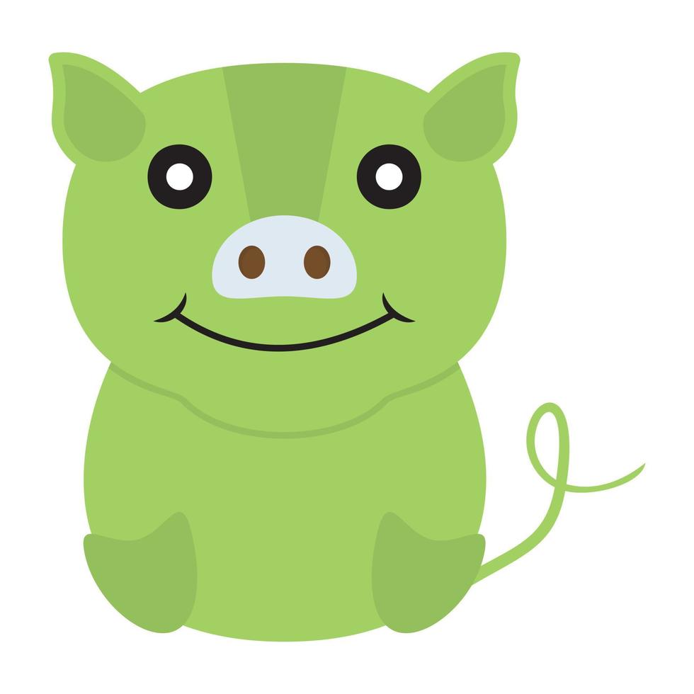 Trendy Fat Pig vector