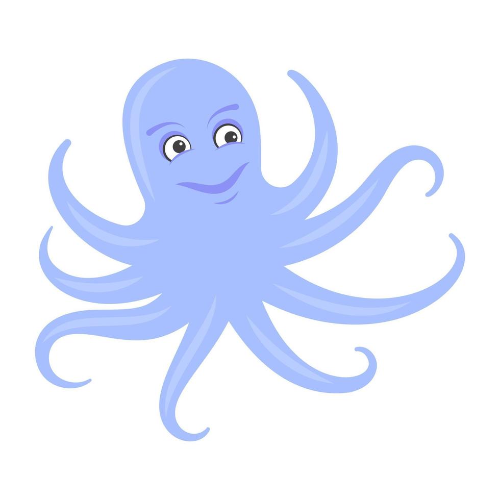 conceptos de pulpo cómico vector